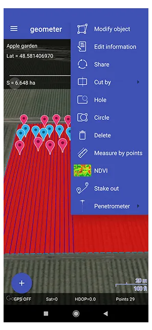 geometer SCOUT polygon editing